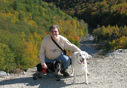 Dad Ruth, Rosie, and Katrina at Ball Lake, VT