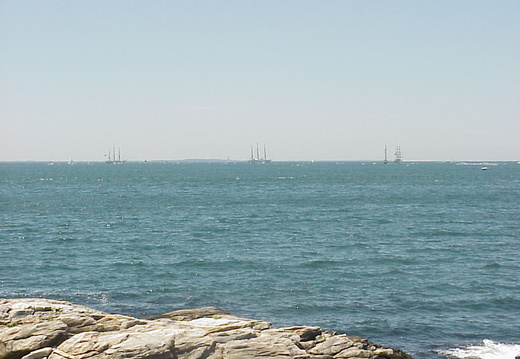 Clipper Ships in Niantic Bay CT - July 2000