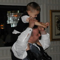 Connor and his dad dancing