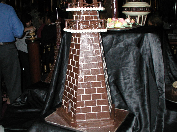 Beautiful chocolate lighthouse.