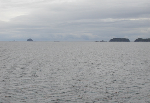 Passing islands while at sea