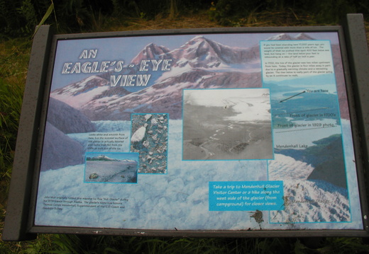 The information board at Mendenhall Glacier