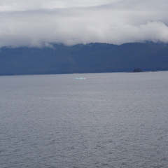 A small iceberg floating by..
