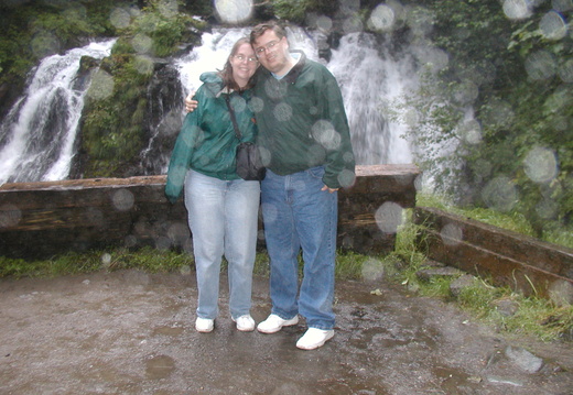 Us at the falls at the Salmon bake