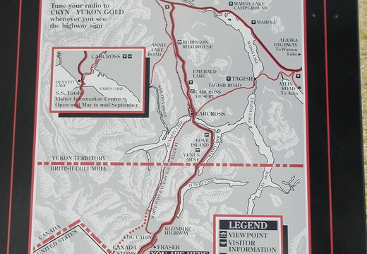 Fraser map of where we were heading (Carcross).