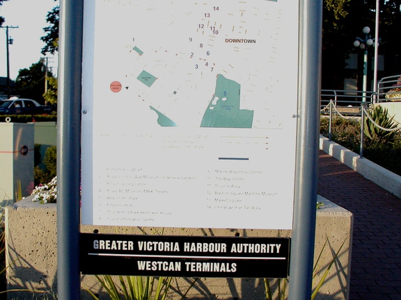 Map of Victoria at the pier