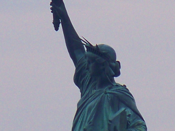 Lady Liberty at dusk