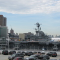 USS Intrepid Museum with many planes...