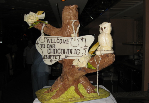NCL welcome sign of Chocoholic Buffet
