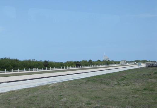 Close-up view of the runway