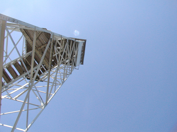 Looking up at the Fire Tower...very high up.
