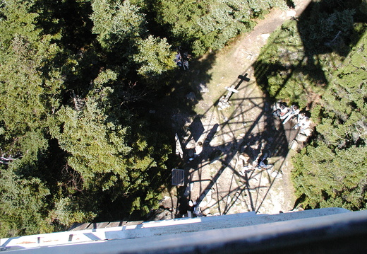 Looking down from the Fire Tower...look how small they are!