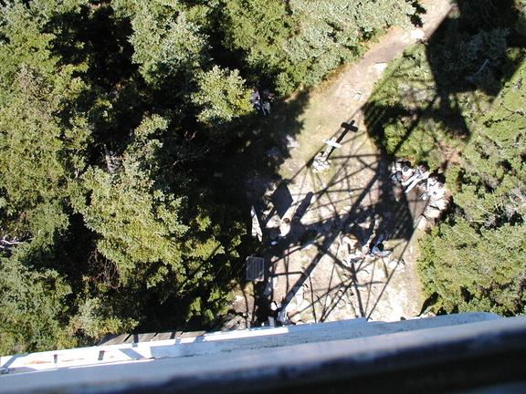 Looking down from the Fire Tower...look how small they are!