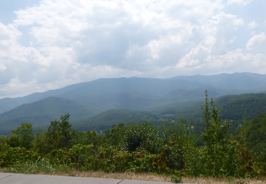 Roadside view of the mountains