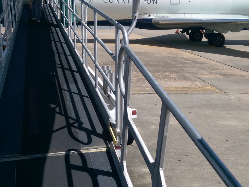 Back on the ramp to get onto the plane