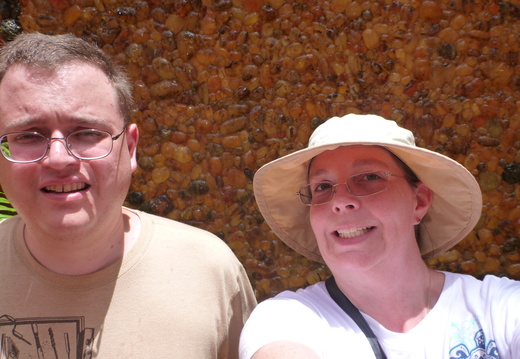 Us in front of the Amber Waterfall