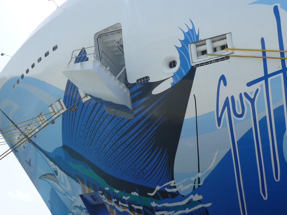 Guy Harvey designed the hull of the NCL Escape