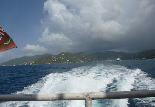 Leaving the ship down the Sir Francis Drake Channel to Spanish Town: Virgin Gorda
