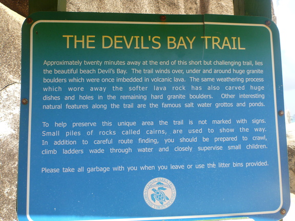 Information on "The Devil's Bay Trail"