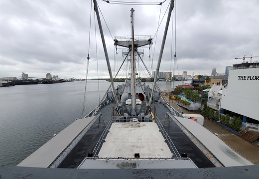 Highest deck mid-ship view towards front