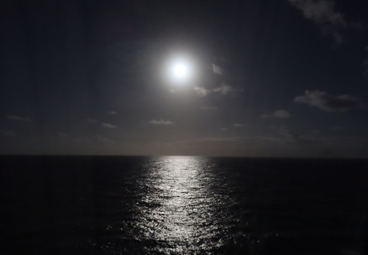 The moon ending day 7 of our cruise