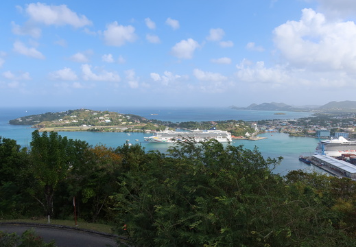 The bay at Castries looking at the NCL Dawn