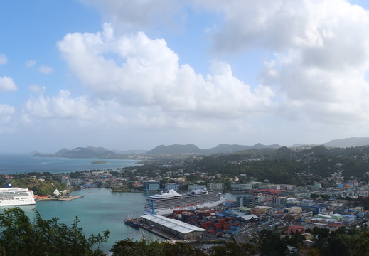 Panoramic view of Castries, St. Lucia 