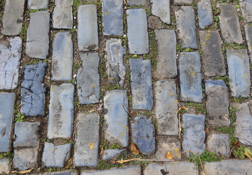 Original brick pavers line the streets in Old San Juan