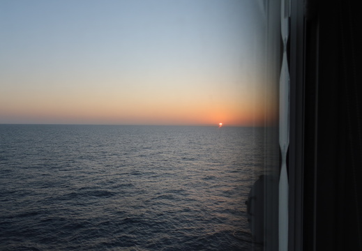 Sunset on our last day of this cruise