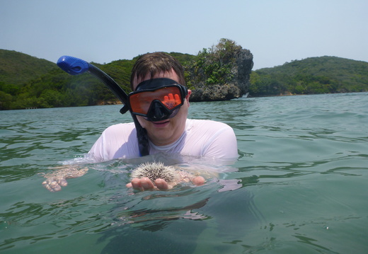 Brian with the sea urchin
