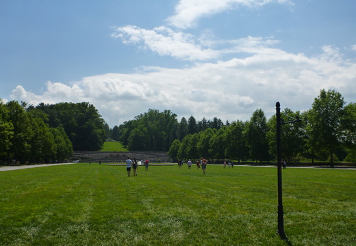 View of the field in front of the estate