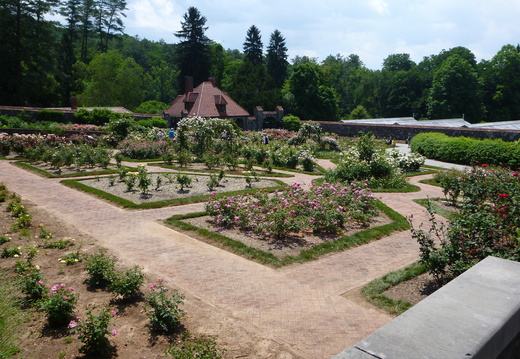 Side view of the Rose Garden in early spring