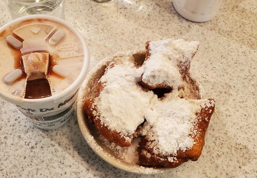 Beignets and hot chocolate