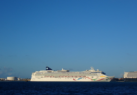 NCL Dawn at port in Aruba