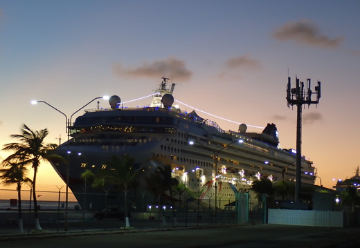 NCL Dawn lit up for evening fun